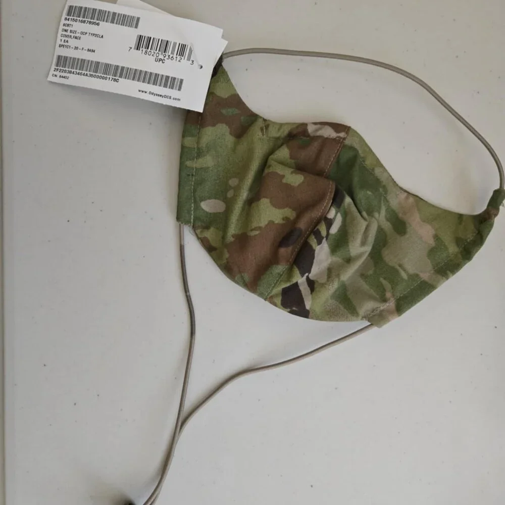 One size face mask with string